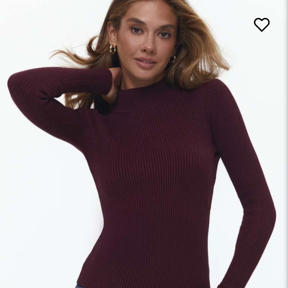 Elegant Maroon Turtleneck Sweater